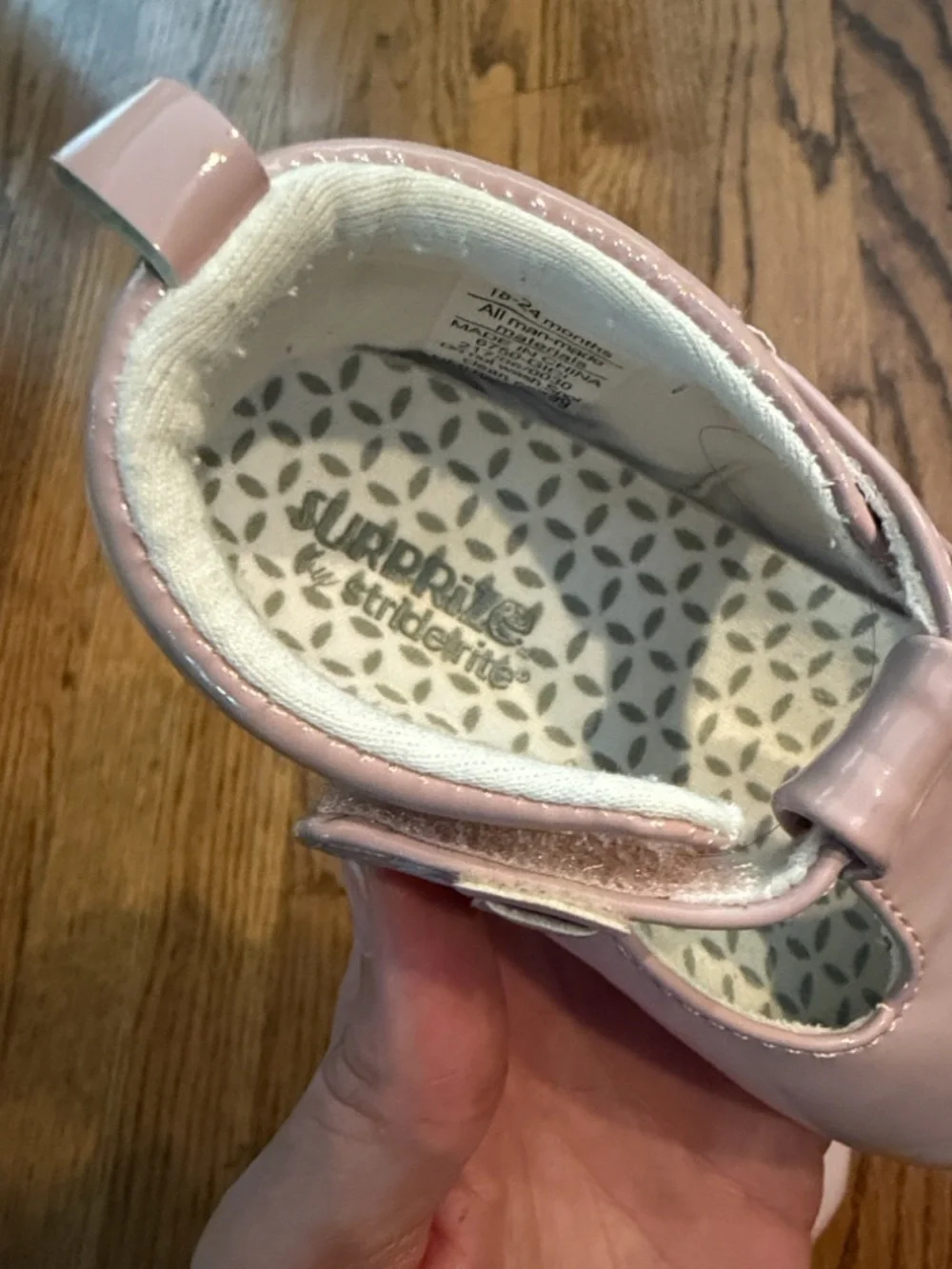 Stride Rite Pink Patent T-Strap Baby Mary Jane Shoes